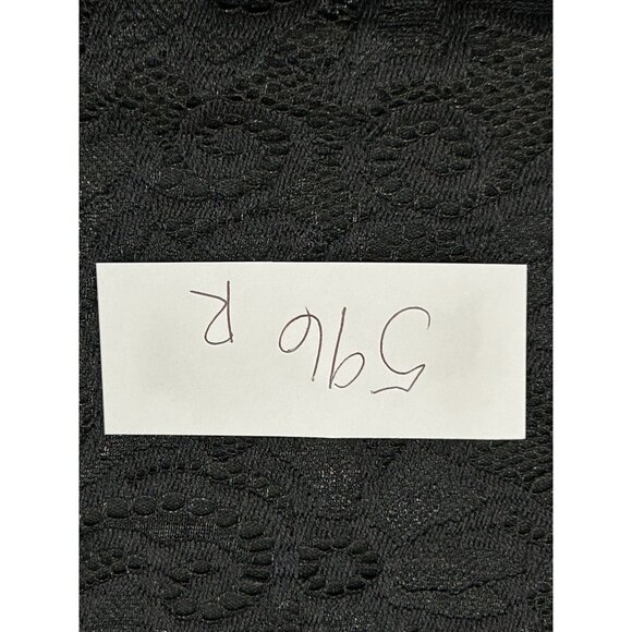 Kate & Mallory Womens XL Black Lace Top Floral Whmsigoth Witchy Bell Sleeve - Picture 10 of 11